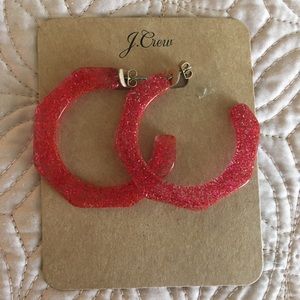 Jcrew lucite like glitter hoops